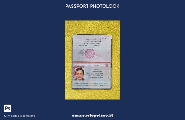 stile verificato Modello di aspetto fotografico del passaporto standard russo